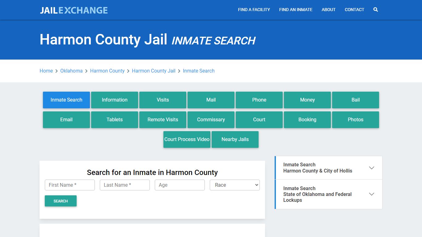 Harmon County Jail, OK Inmate Search: Roster & Mugshots