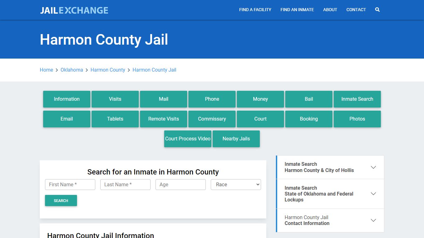 Harmon County Jail Roster Lookup, OK, Inmate Search