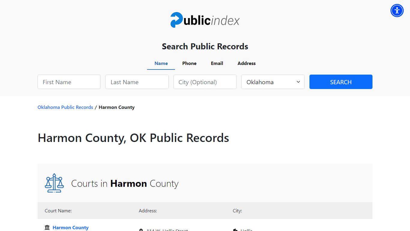 Harmon County, OK Public Court, Arrest and Inmate Records - ThePublicIndex